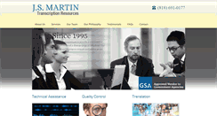 Desktop Screenshot of jsmartintranscription.com